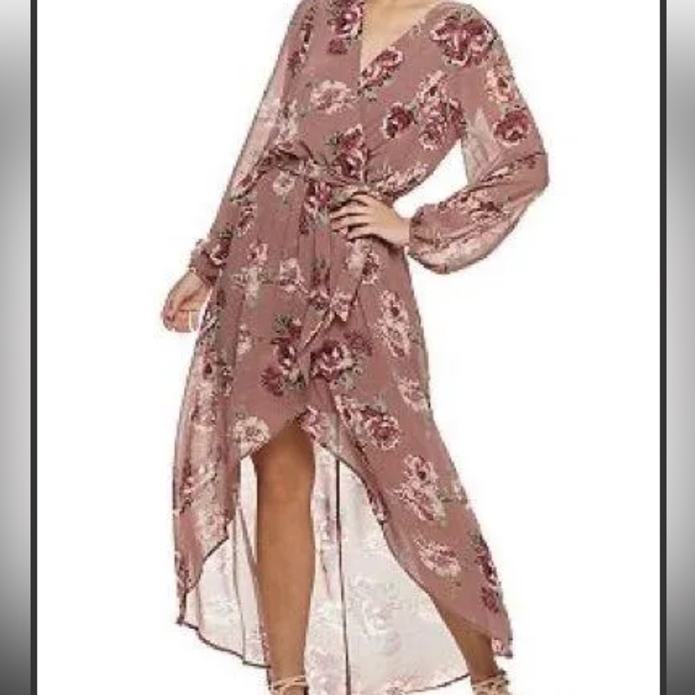 Lily Rose High Low Wrap Floral Dress